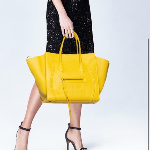 Celine Large Leather PhantomYellow Tote - Picture 15 of 16